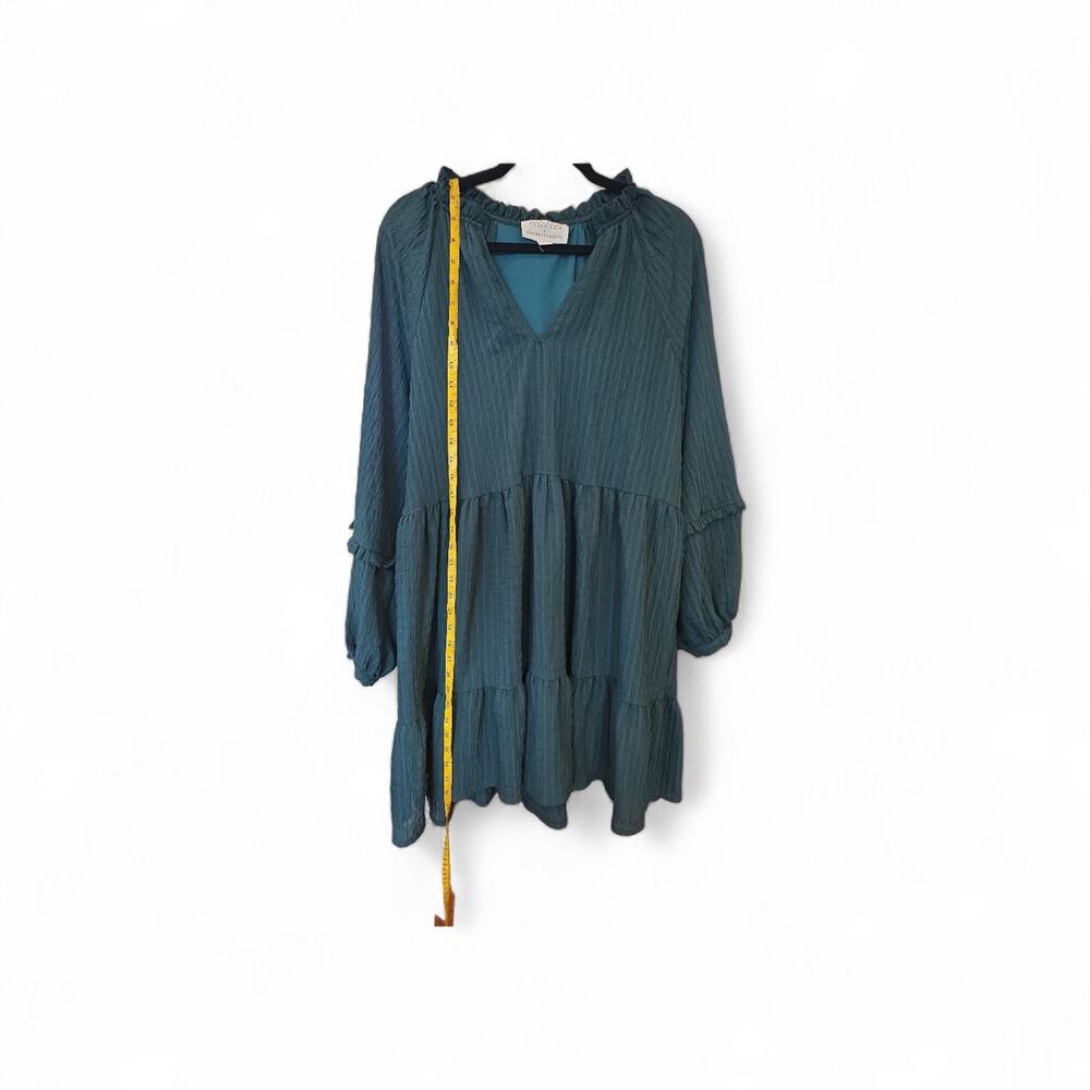 Anthropologie Mare Mare Green Anne Tiered Dress Size large - Picture 5 of 7